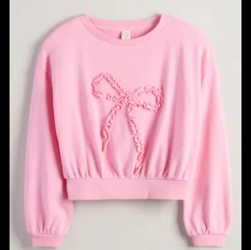 Treasure & Bond Pink Sweatshirt with Bow Design